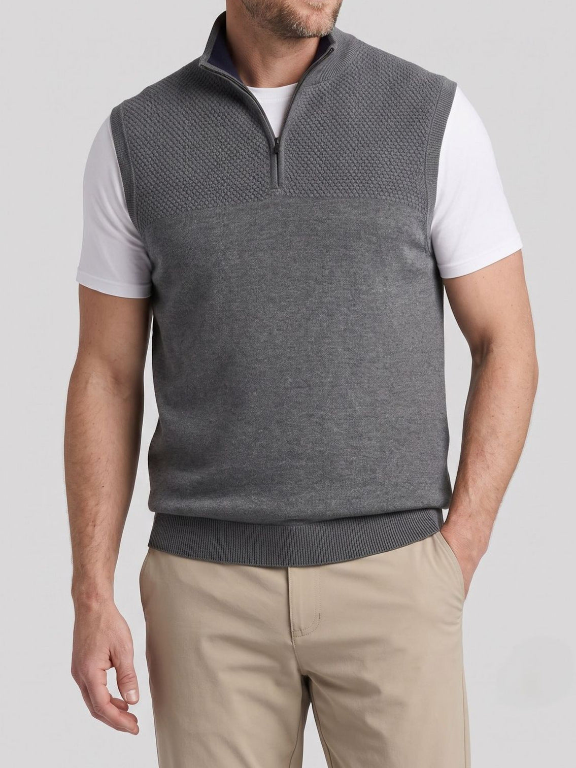 Ärmellose Strickweste für Herren