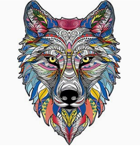 Holzpuzzle Wolf – Irreguläres Design
