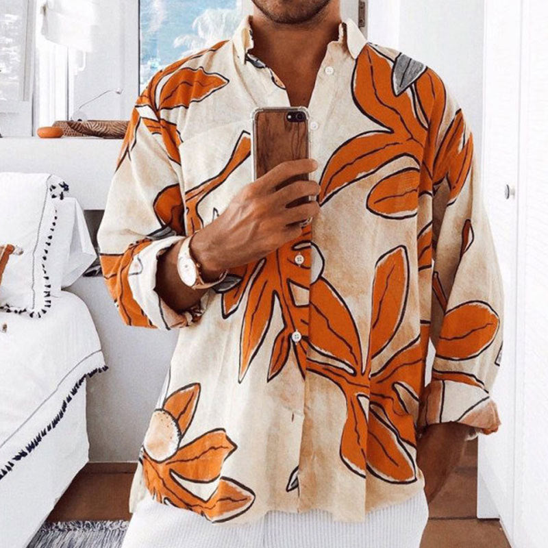 Herren Langarmhemd mit Print im Beach-Look – Bild 5 | LuxeStyle