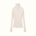 Ribbed Chunky Turtleneck Cashmere Pullover Damen Slim Fit