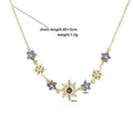 Blumen Armband oder Halskette mit Zirkonia