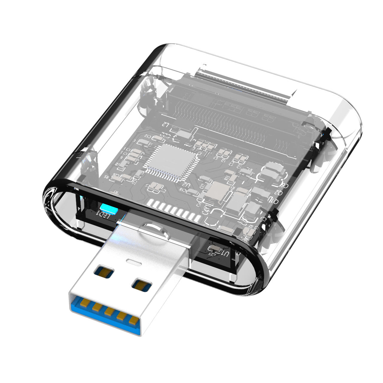 USB-Festplattengehäuse transparent