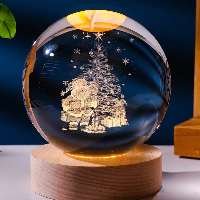 3D Planeten Kristallkugel Nachtlicht