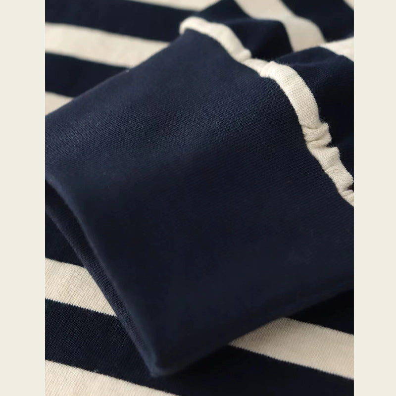 Gestreiftes Langarmshirt aus Baumwolle | LuxeStyle