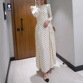 Figurbetontes Polka-Dot Kleid mit Taillengürtel – Bild 7 | LuxeStyle