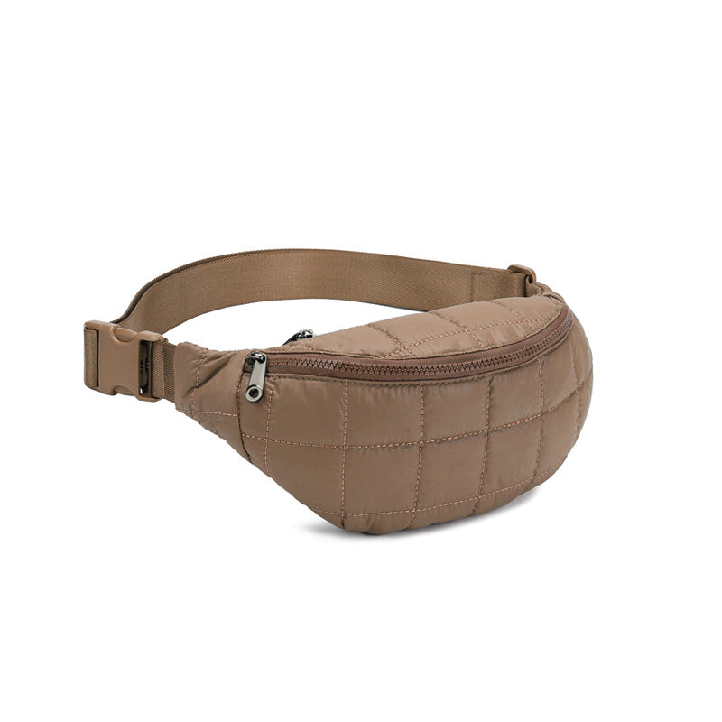 Casual Crossbody Gürteltasche mit geprägtem Diamantmuster