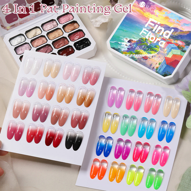 16 Farben Nagelgel-Set für Ombré & Nail Art