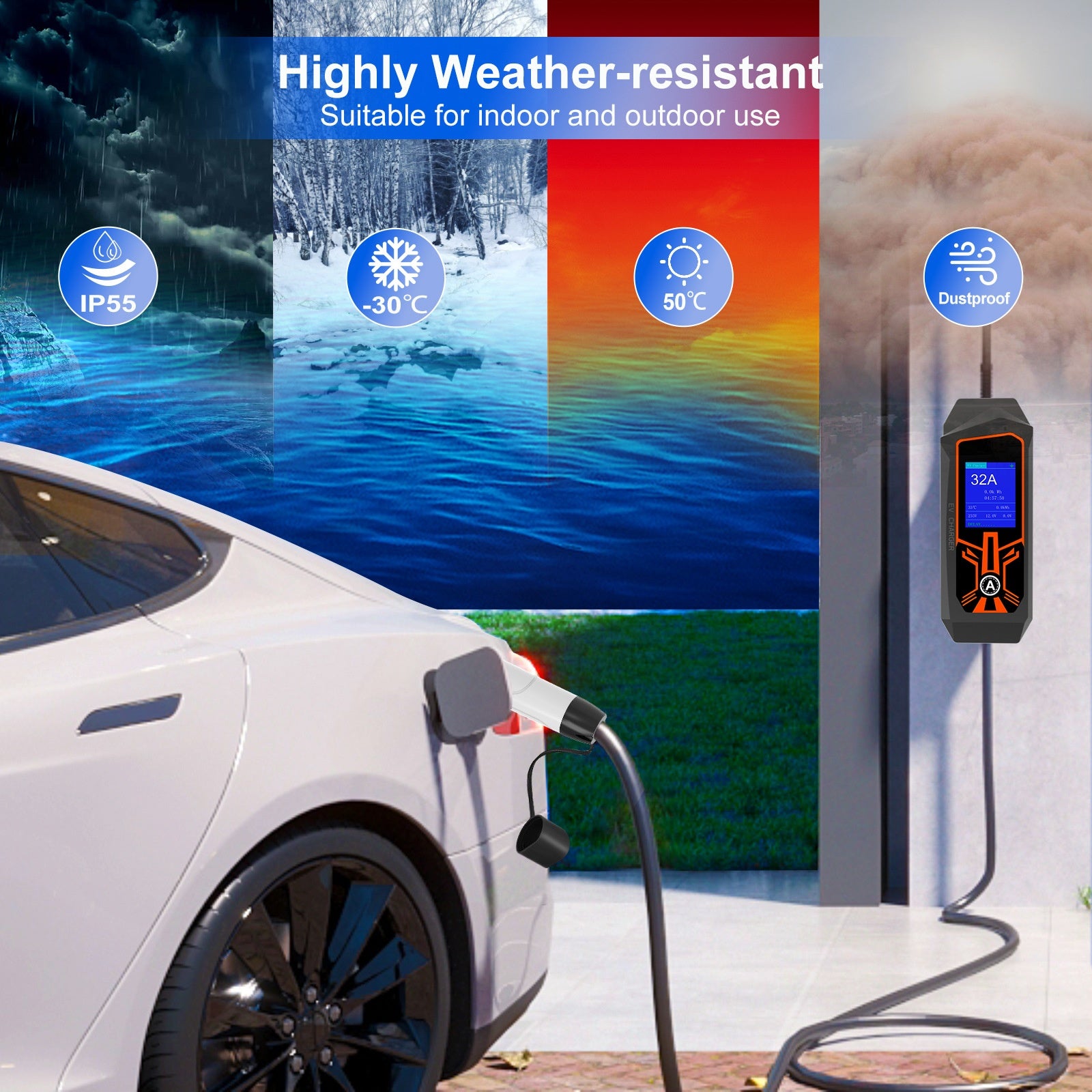 EV Ladebox mit Fahrzeug- und Haushaltsanschluss