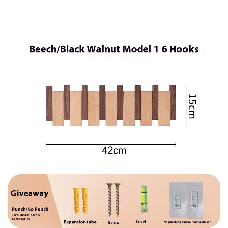 Wand-Hakenleiste aus Holz