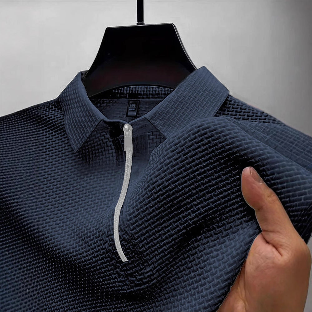 Herren T-Shirt mit halbem Reissverschluss – Bild 9 | LuxeStyle