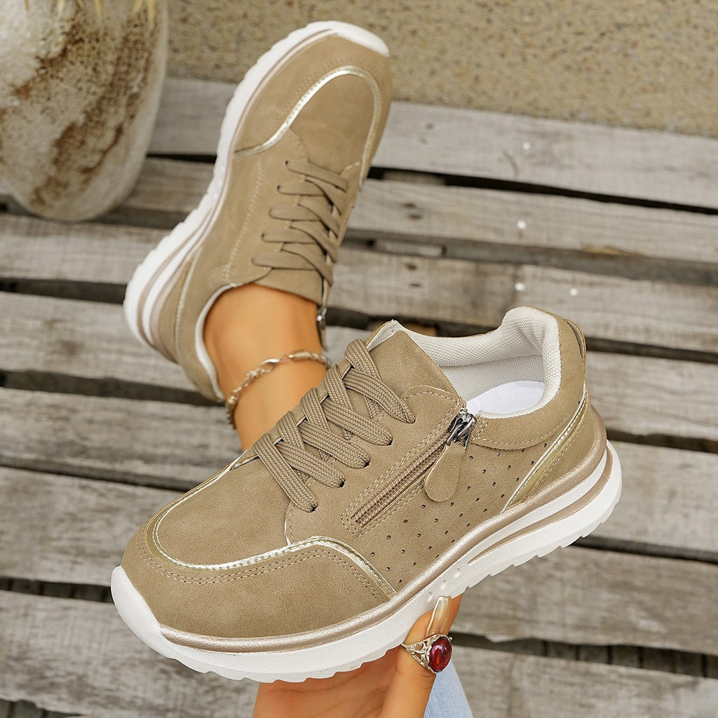 Atmungsaktive Chunky-Sneakers mit Seitenreissverschluss