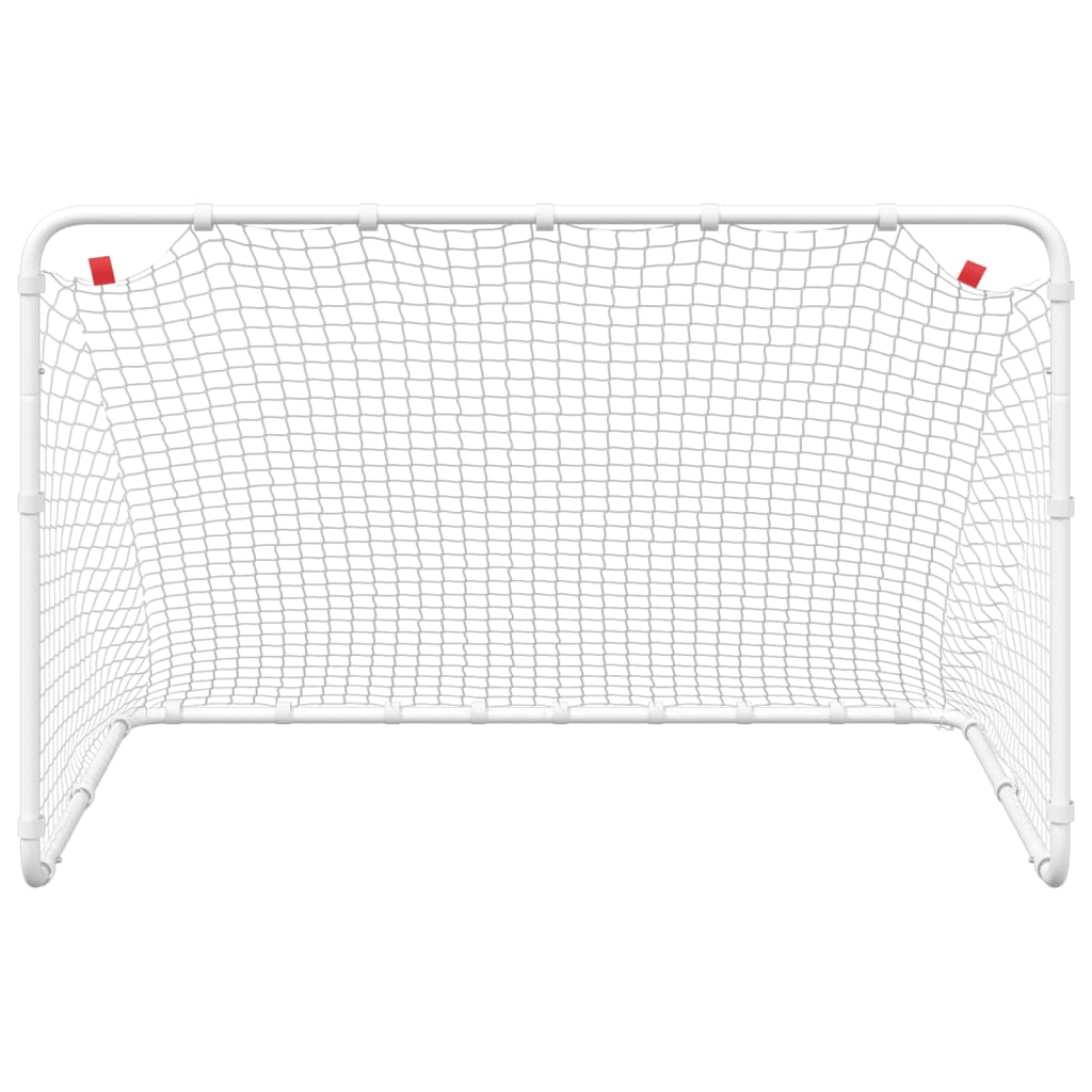 Fussballtor 122 x 81 cm Stahl Weiss