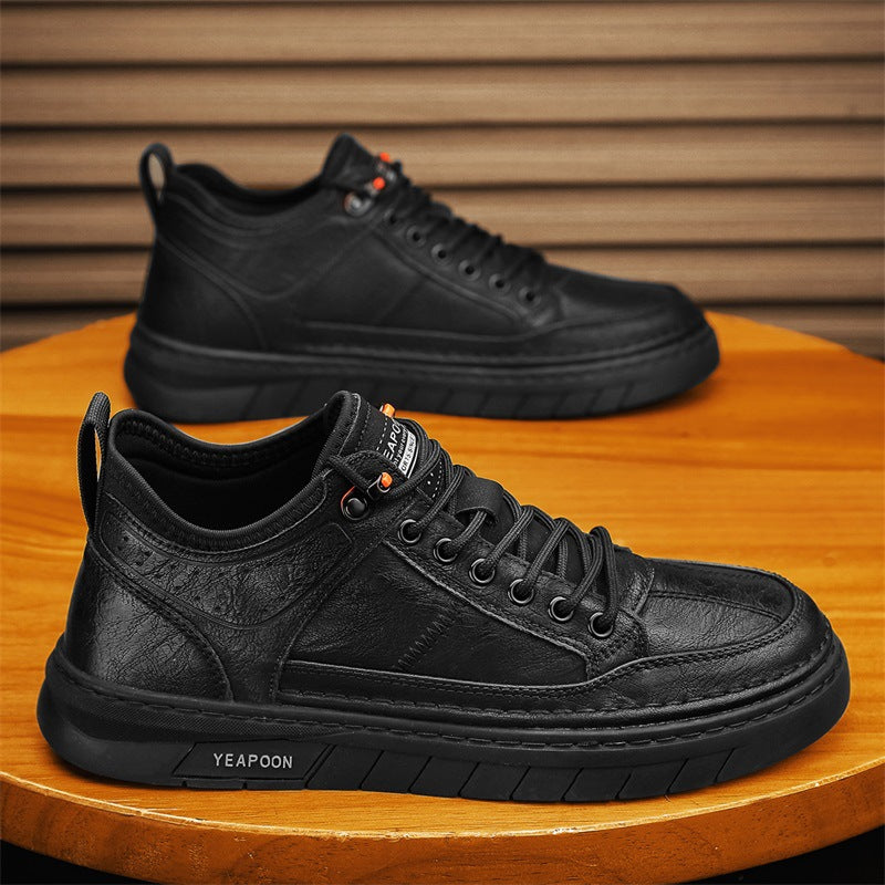 Männer-Low-Top-Lederschuhe mit rutschfester Sohle – Bild 2 | LuxeStyle
