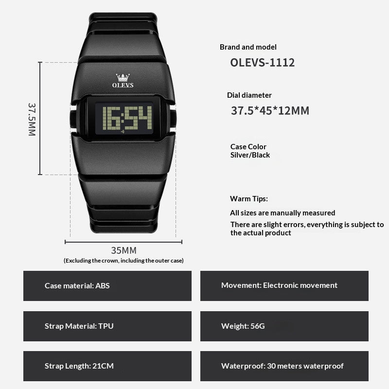 Digitale Armbanduhr im futuristischen Design