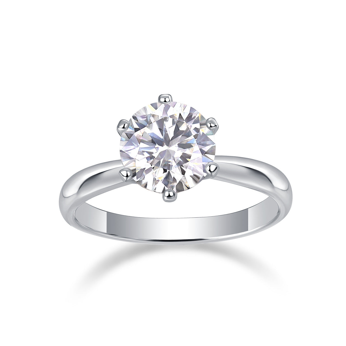 Moissanit-Ring mit Krappenfassung aus 925er Silber – Bild 4 | LuxeStyle