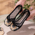 Bestickte Mesh Flats mit Schmetterlingen