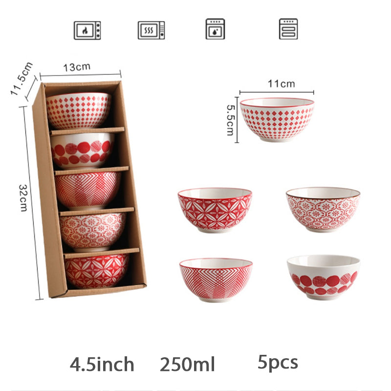 Hefeng Keramikschalen-Set (5 Stück) – Bild 4 | LuxeStyle