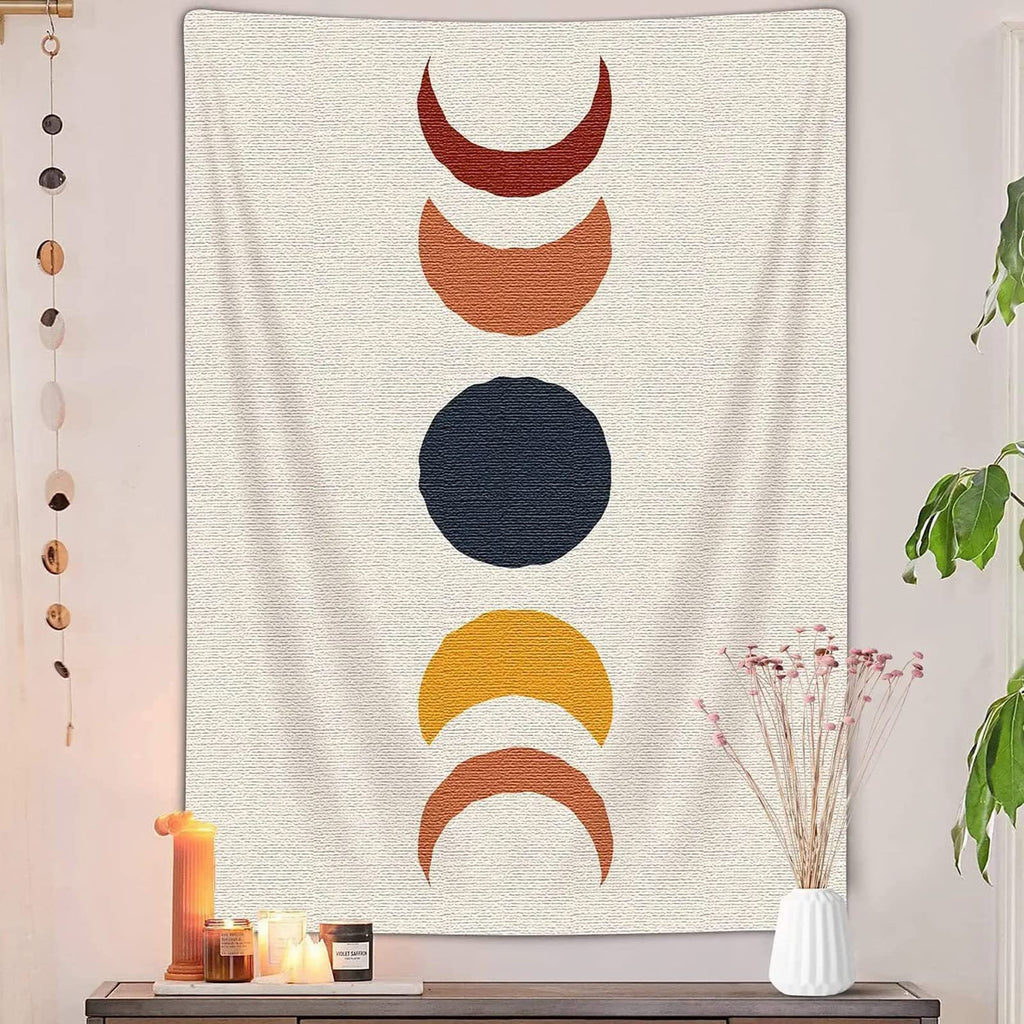 Bohemian Sun Wandteppich im Retro-Stil