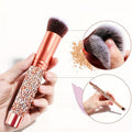 10er Luxus Make-up Pinselset mit Kristallgriff