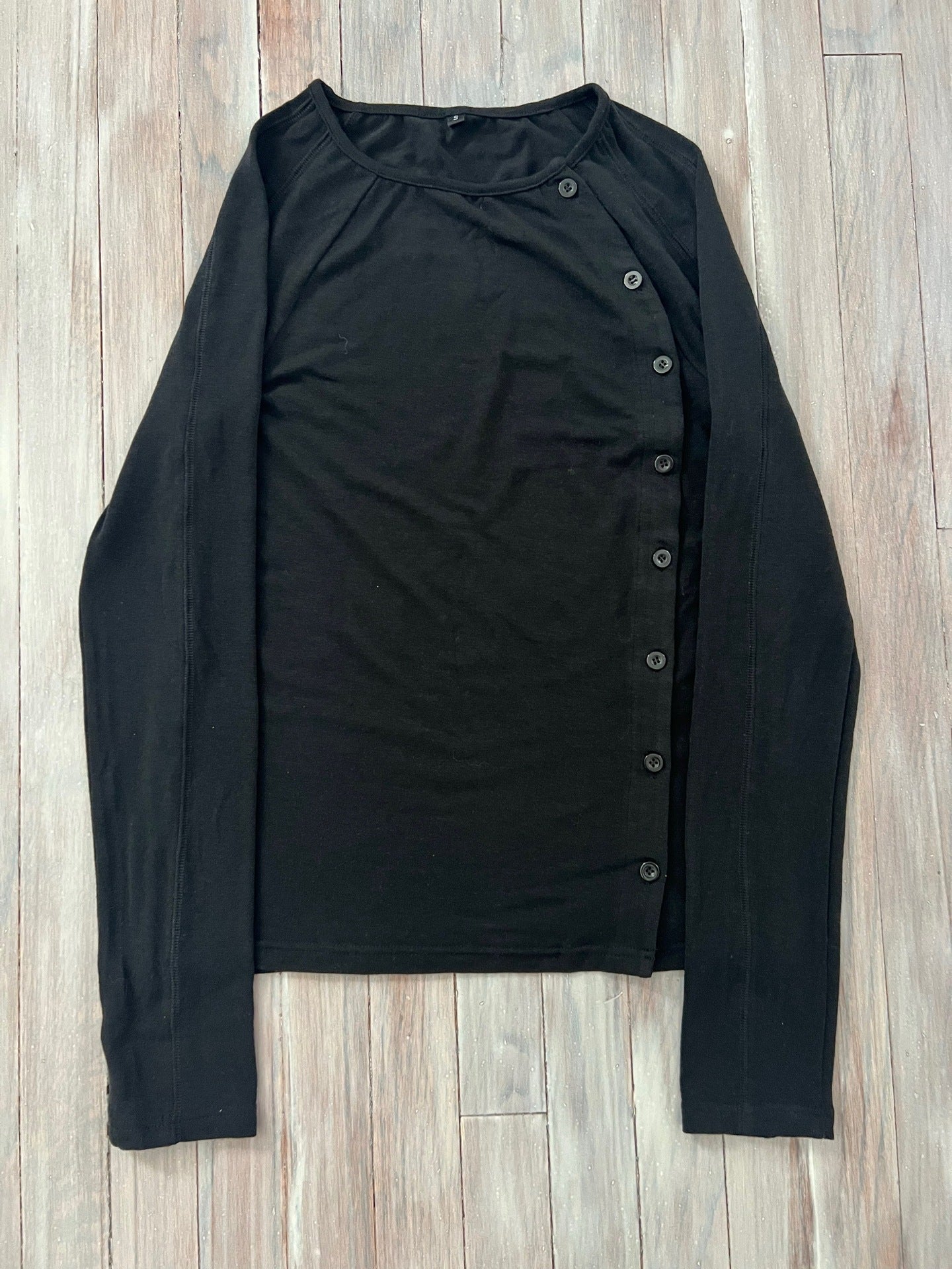 Loose Fit Langarm-Shirt mit Rundhals – Ansicht 7