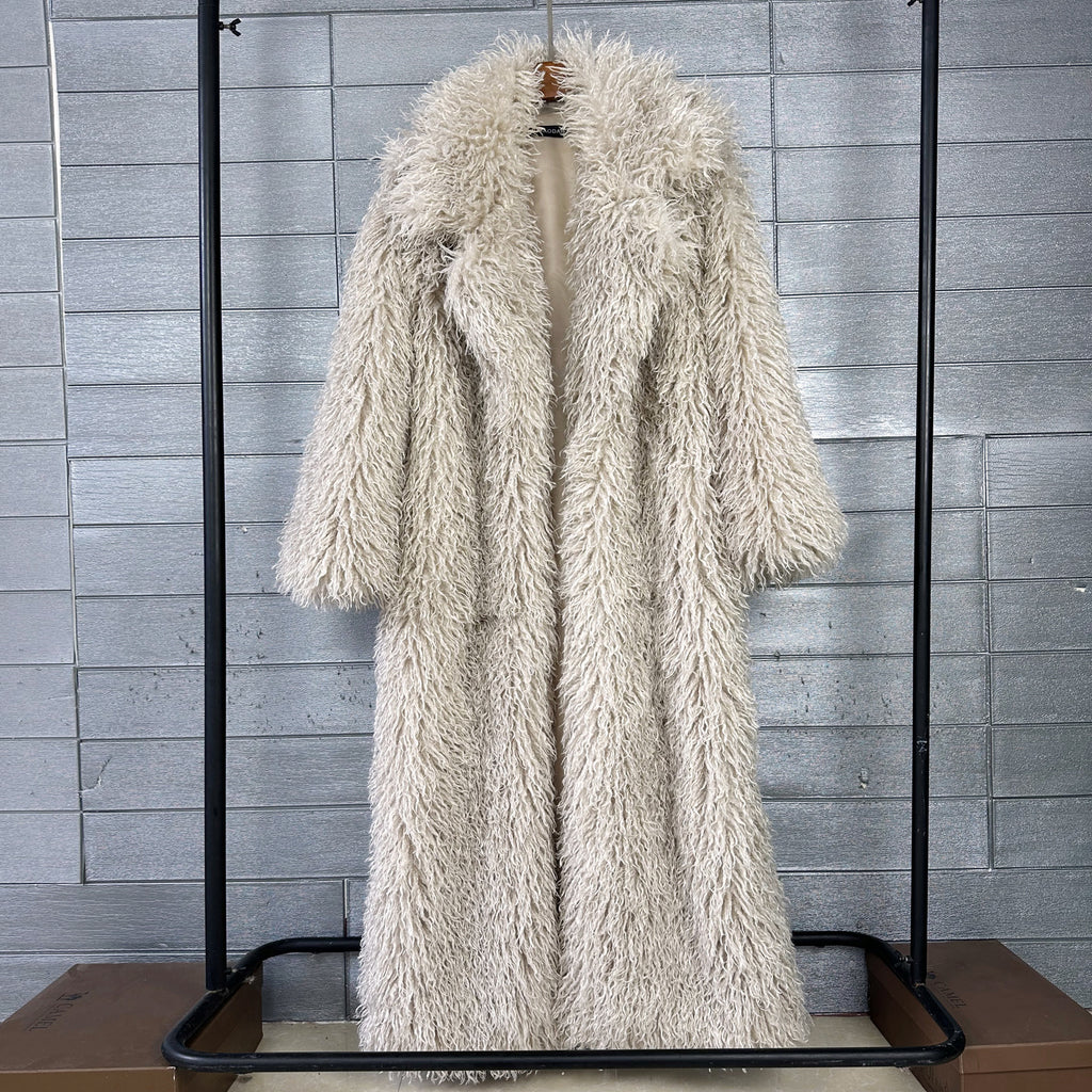 Eleganter Wollmantel mit Revers für Damen