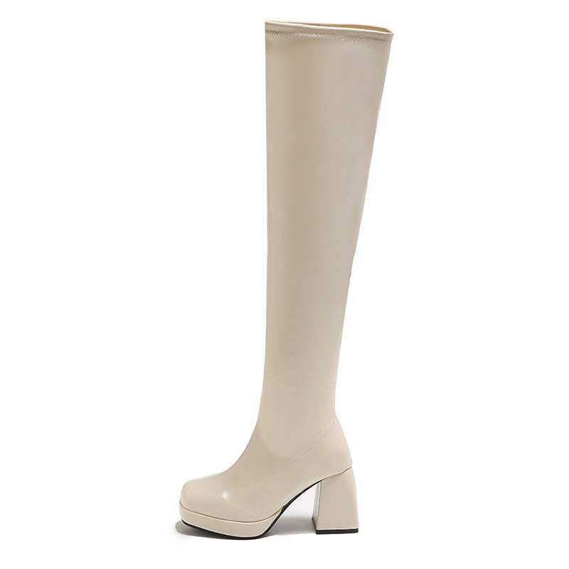 Overknee-Stiefel mit Plateau