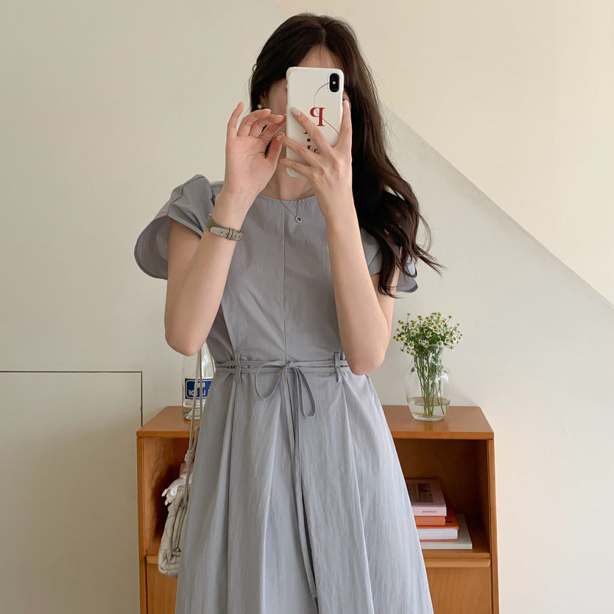 Elegantes Maxi-Kleid mit Flounce und Puffärmeln | LuxeStyle