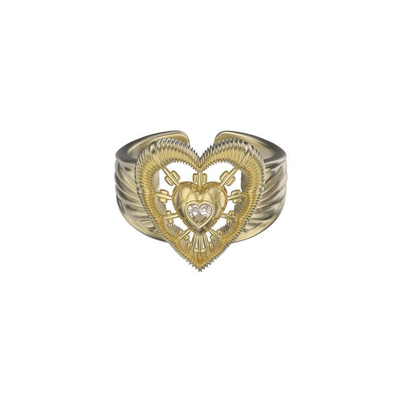 Verstellbarer U-förmiger Ring in Gold – Bild 2 | LuxeStyle