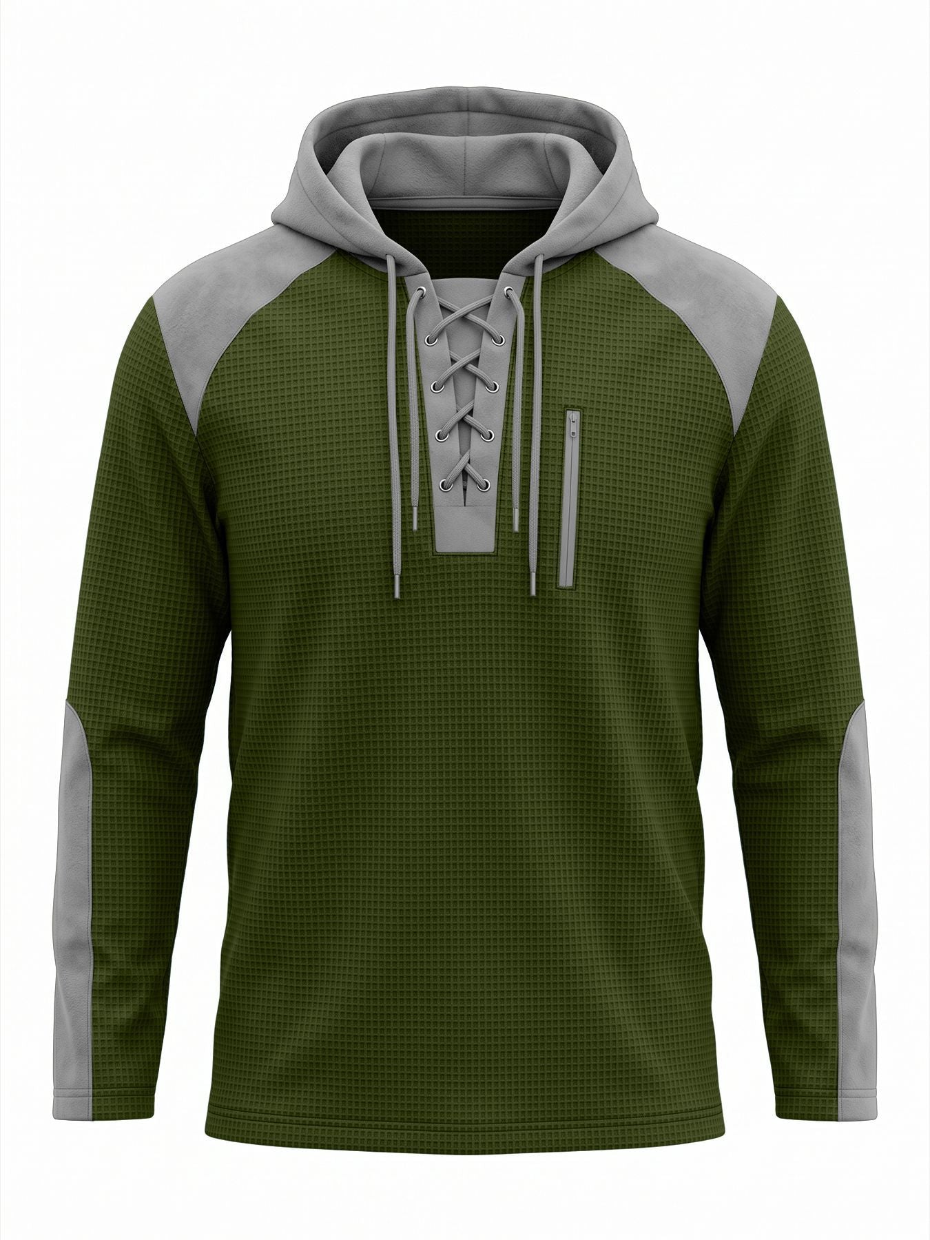 Herren Kapuzenpullover im Waffel-Design