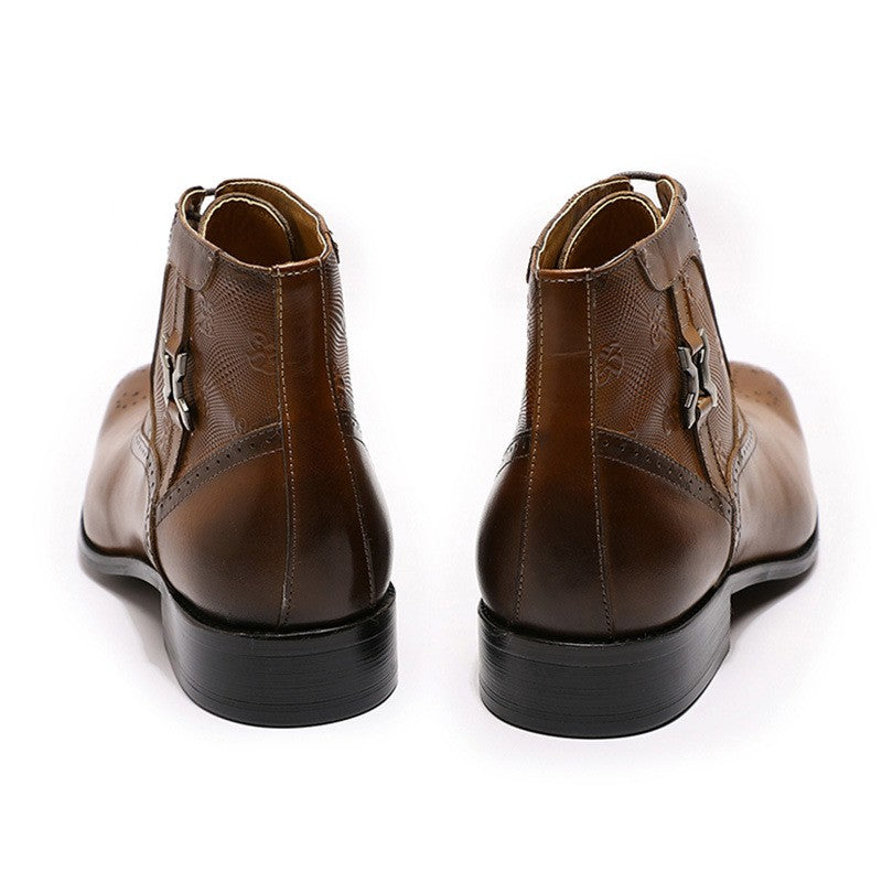 Herren-Lederstiefel mit Schnürung – Bild 9 | LuxeStyle