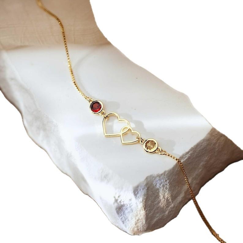 Doppelherz-Armband für Damen
