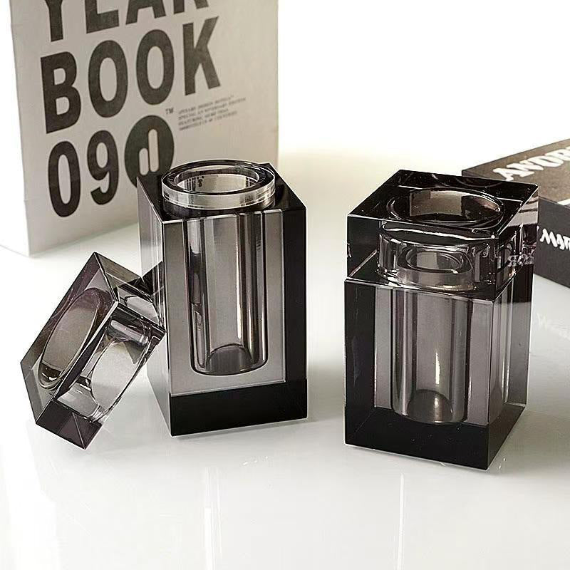 Kristallglas-Floss-Aufbewahrungsbox – klar, Champagner, grau | LuxeStyle