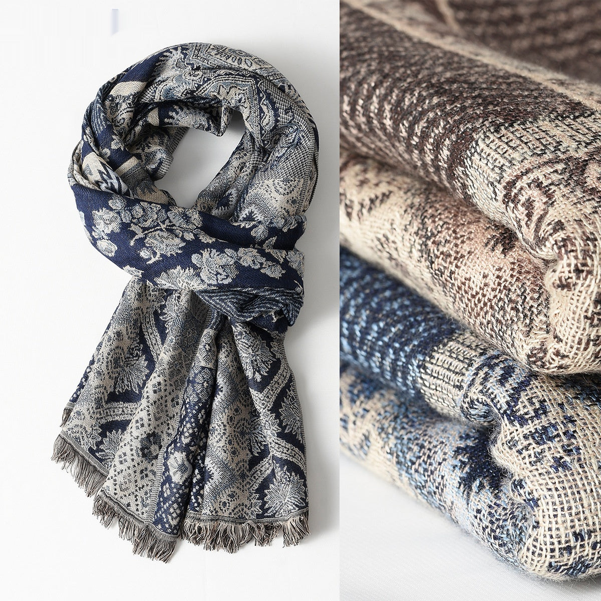 Kaschmirähnlicher Jacquard-Schal aus Viskose – Bild 6 | LuxeStyle