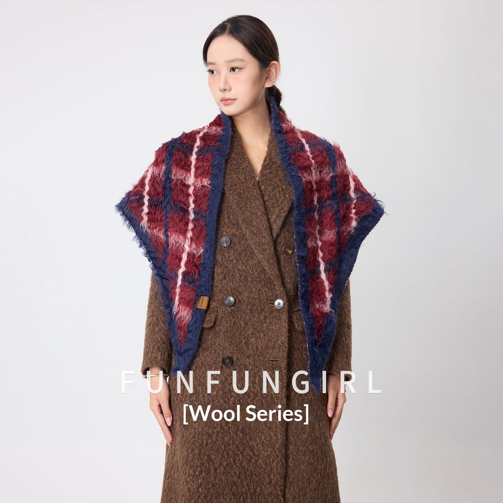 Triangulärer Baumwoll-Woll-Schal – Bild 5 | LuxeStyle