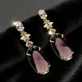 Vintage Ohrringe mit Smaragd-Tropfen