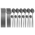 Mattes portugiesisches Besteck-Set (24-teilig) | LuxeStyle