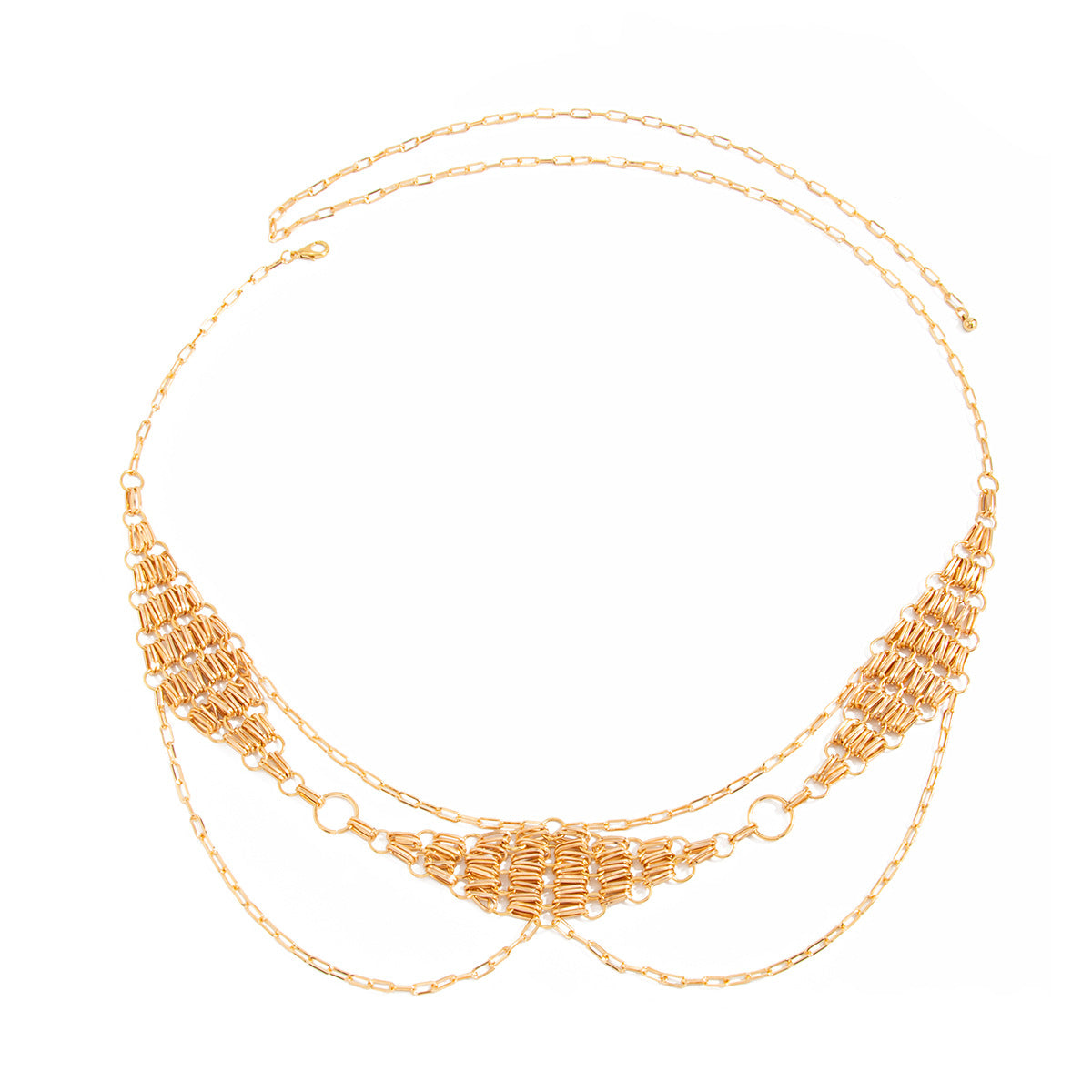 Retro Metall Diamond Taillenkette