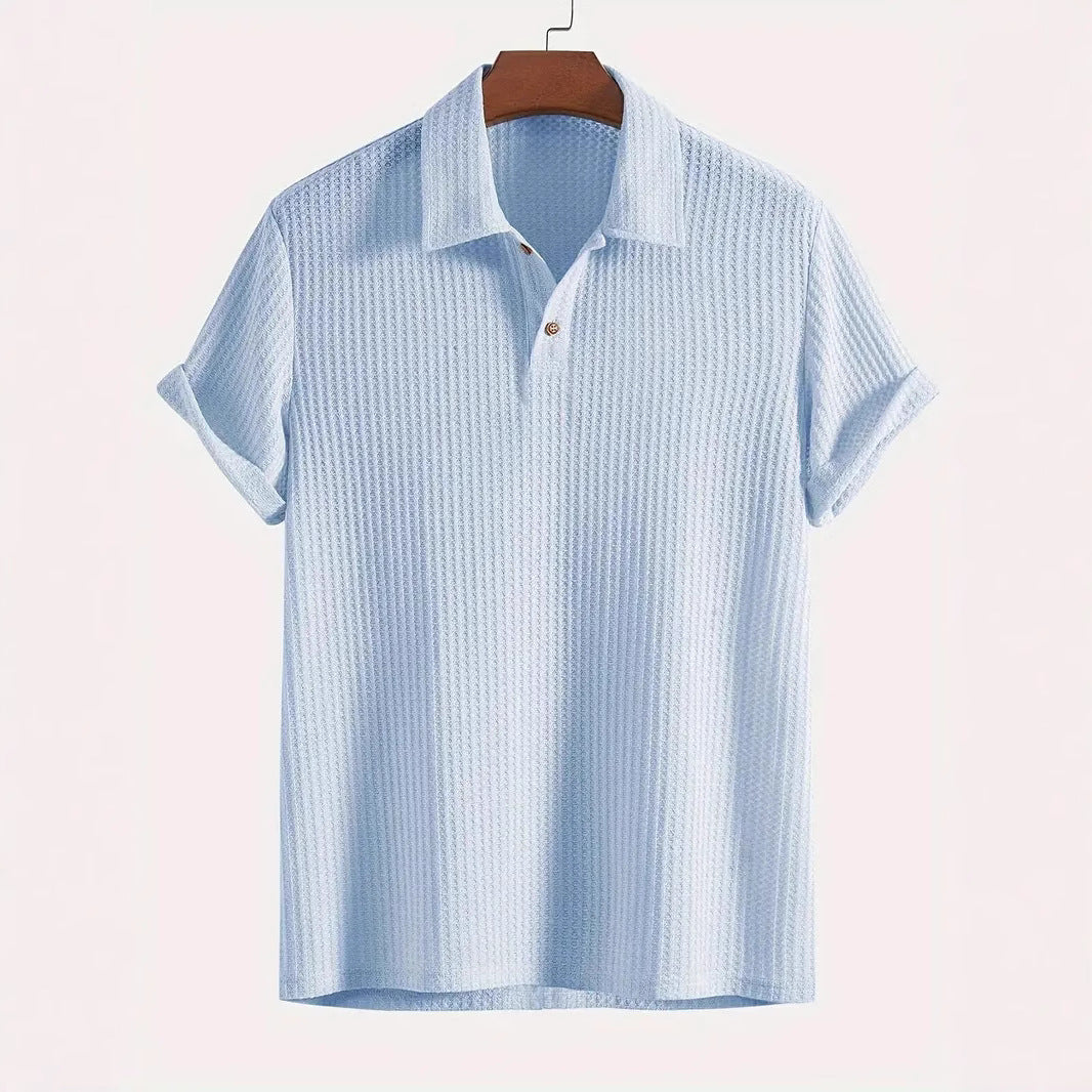 Herren Hemd Kurzarm Strick Raute – Bild 11 | LuxeStyle