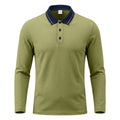 Herren-Polo mit Kragen und langen Ärmeln