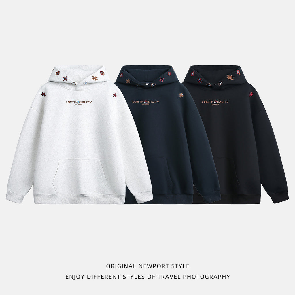 Ethnischer Hoodie mit Stickerei