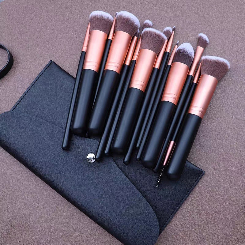 16-teiliges Make-up Pinsel Set mit Faserhaar
