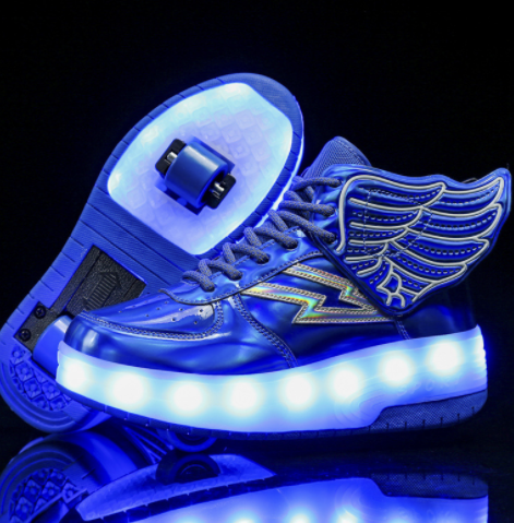 Rollschuhe mit Doppelhäufigkeit und LED-Licht