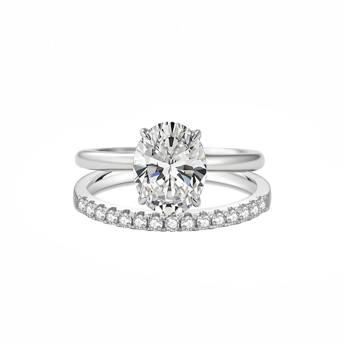 Ovaler Zirconring-Set – 2- oder 3-teilige Varianten – Bild 5 | LuxeStyle