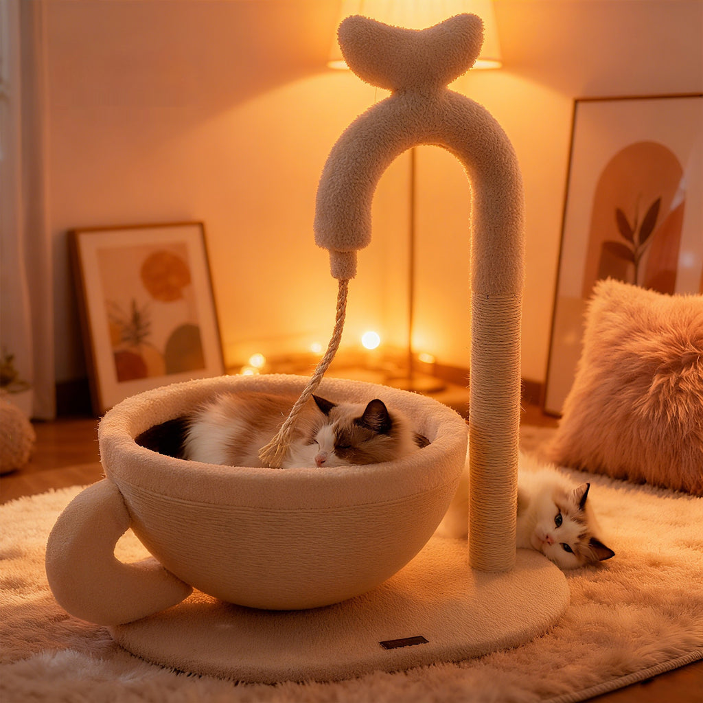 Sisal Kratzbaum und Bett Kombi