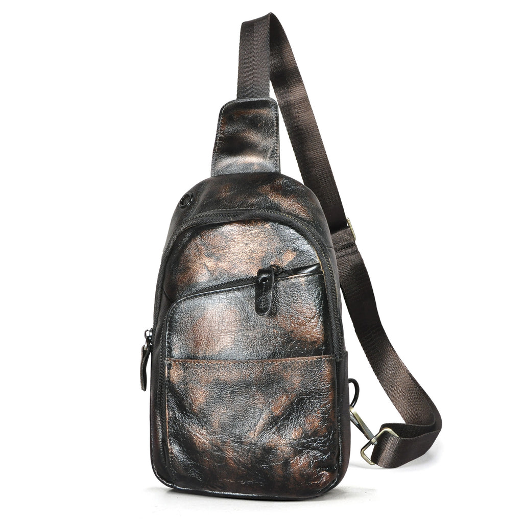 Retro Crossbody Bag aus Rindsleder für Herren