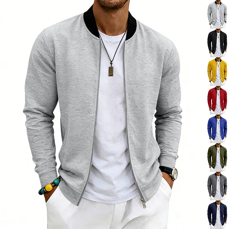 Vintage Baseball-Jacke mit Stehkragen