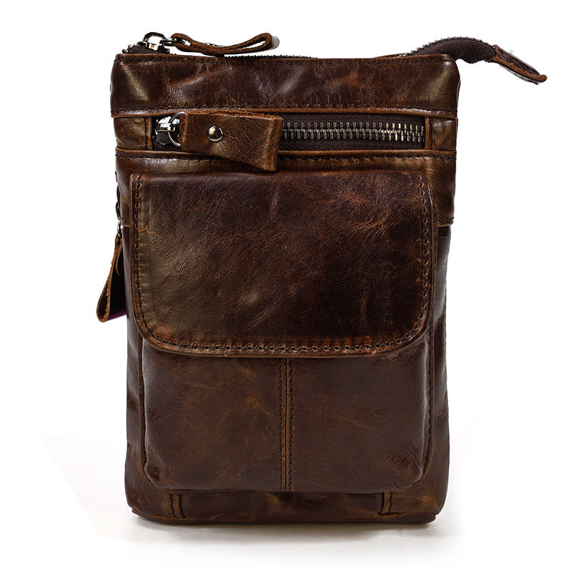 Herren Crazy Horse-Ledergürteltasche