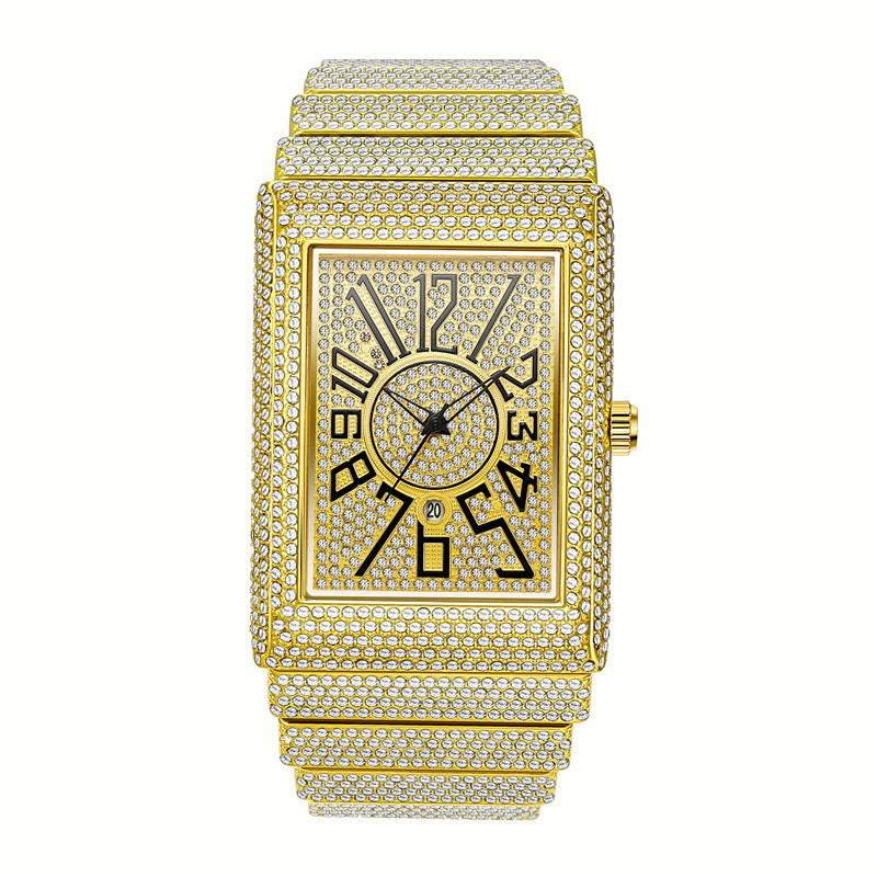 Herren-Armbanduhr mit Diamanten