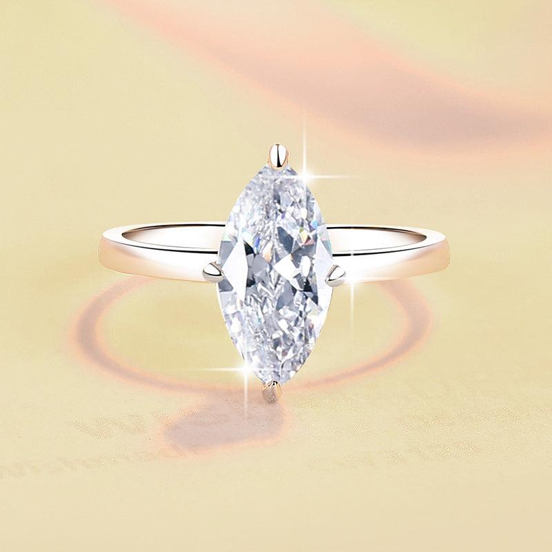 Moissanite Ring aus rhodiniertem 925er Silber – Bild 3 | LuxeStyle