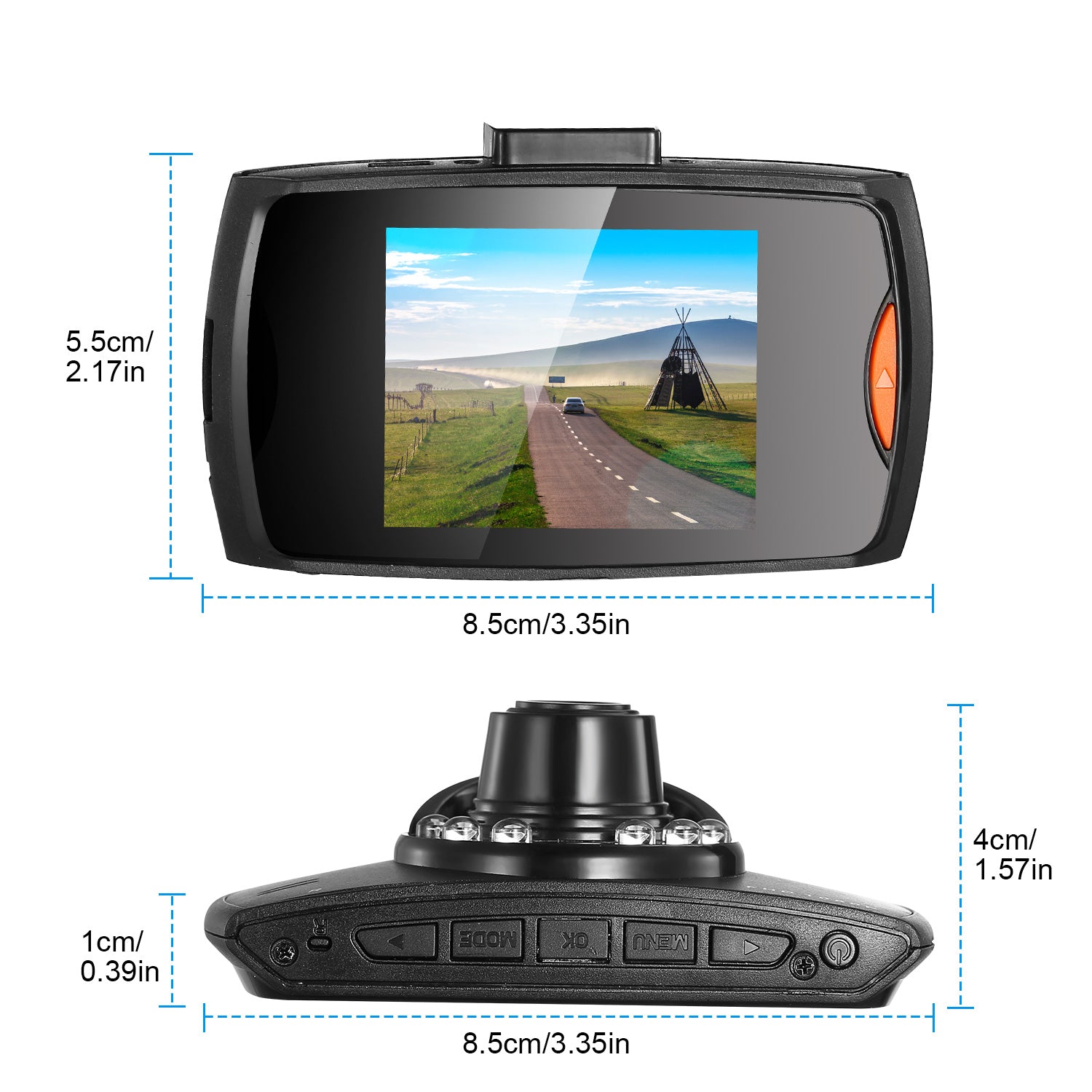 Dashcam 90 Grad Weitwinkel